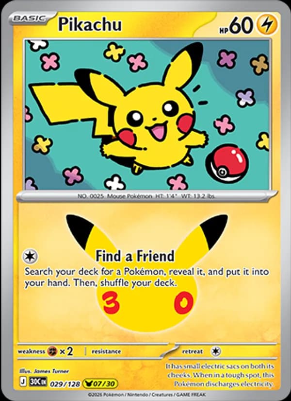 Pikachu 029/128, 30th Celebration