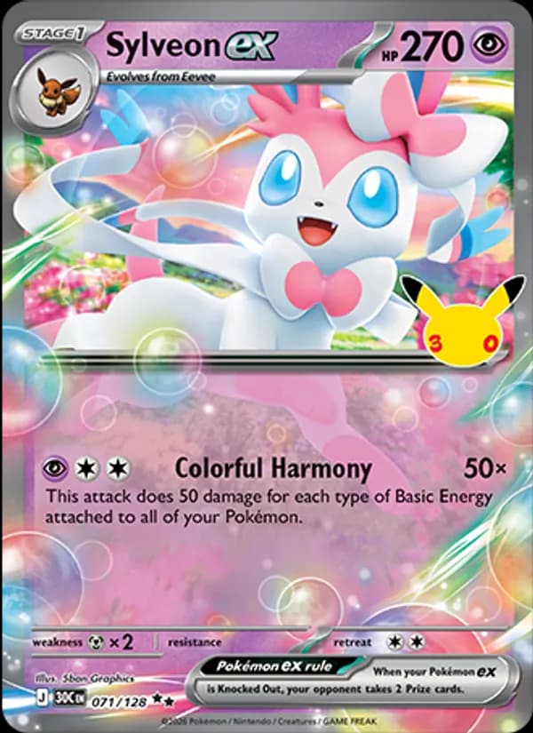 Sylveon ex 071/128, 30th Celebration