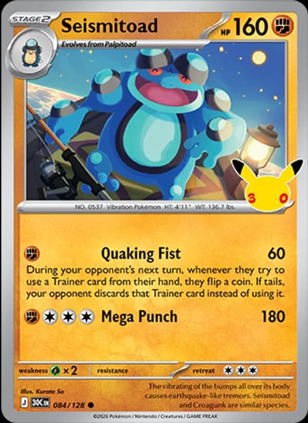 Seismitoad 084/128, 30th Celebration