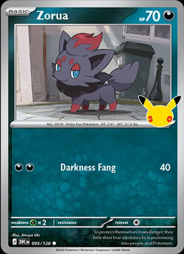 Zorua 095/128, 30th Celebration