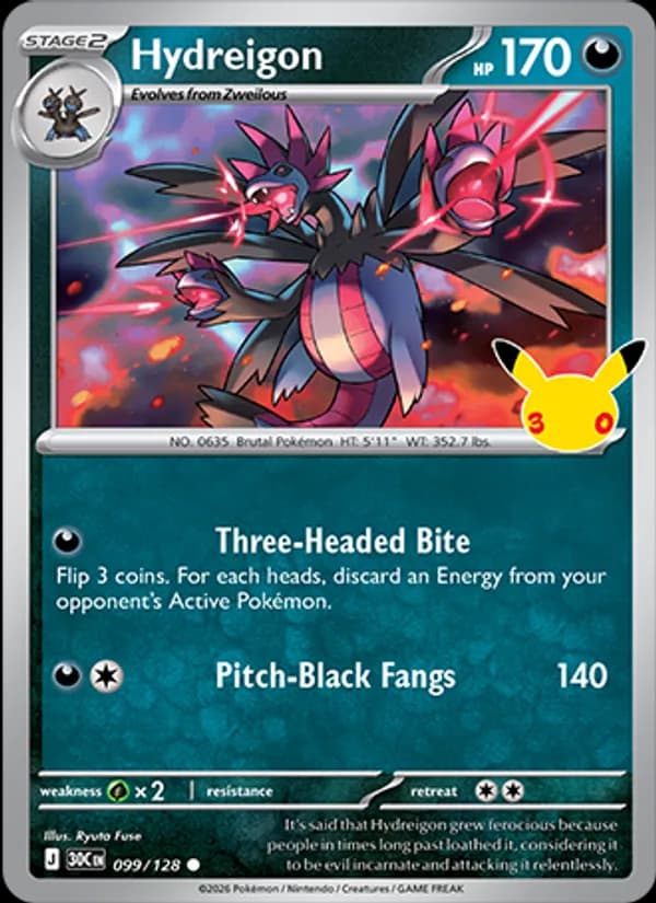 Hydreigon 099/128, 30th Celebration
