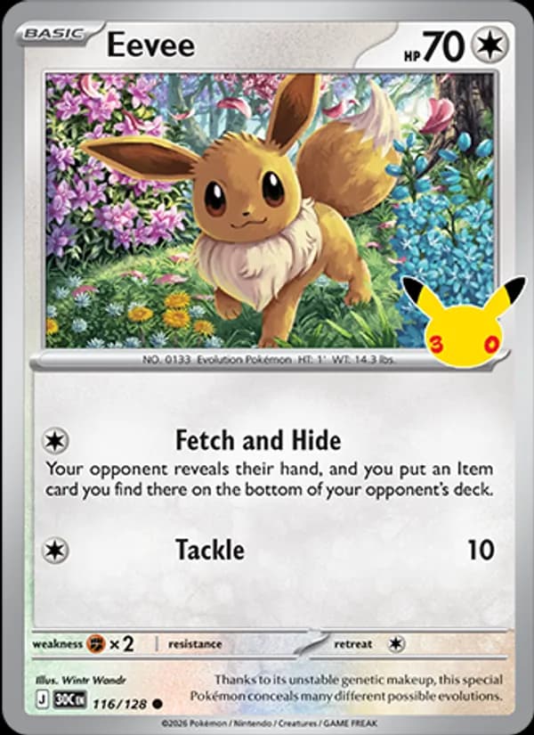 Eevee 116/128, 30th Celebration