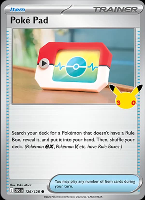 Poké Pad 126/128, 30th Celebration