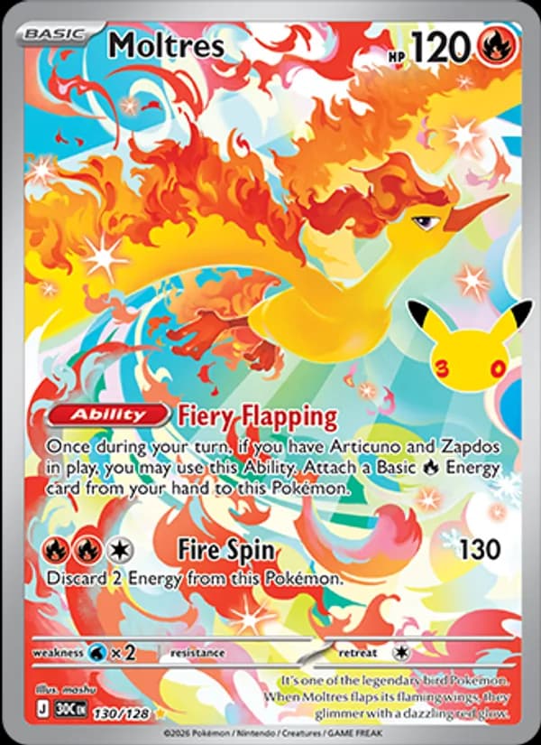Moltres 130/128, 30th Celebration
