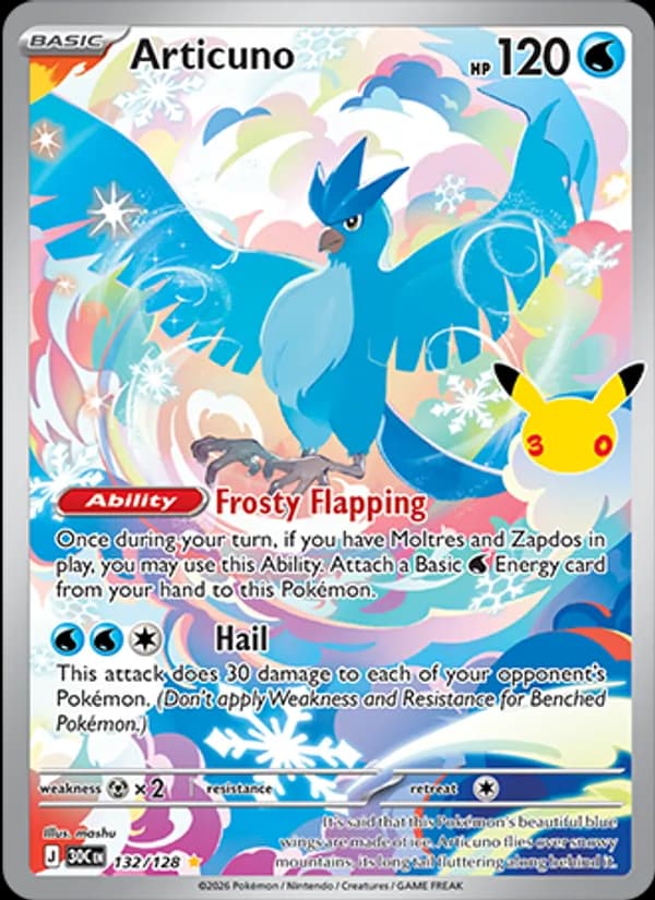 Articuno 132/128, 30th Celebration