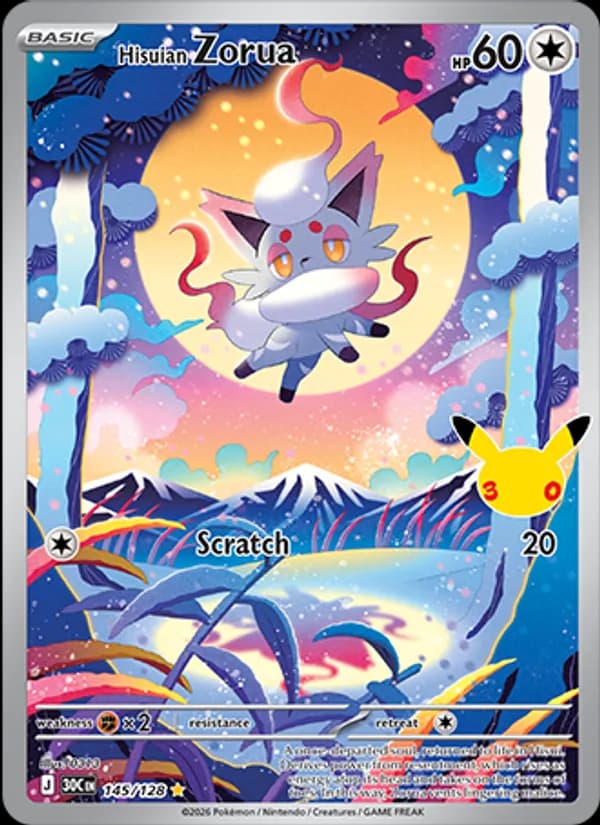 Hisuian Zorua 145/128, 30th Celebration