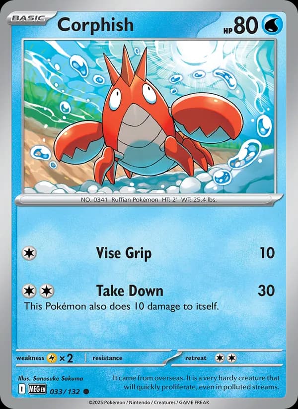 Corphish 033/132, Mega Evolution