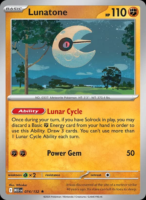 Lunatone 074/132, Mega Evolution