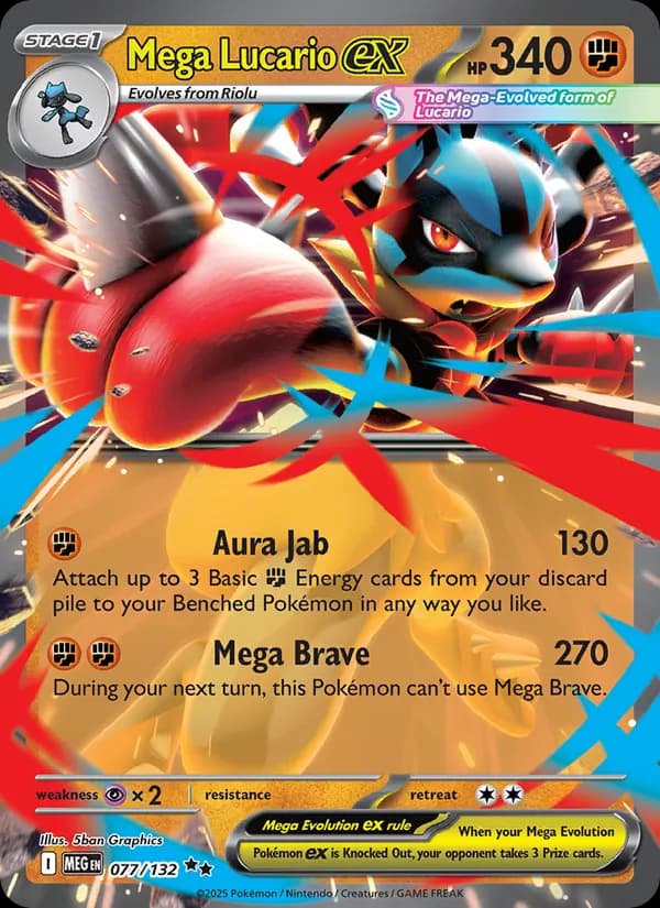 Mega Lucario ex 077/132, Mega Evolution