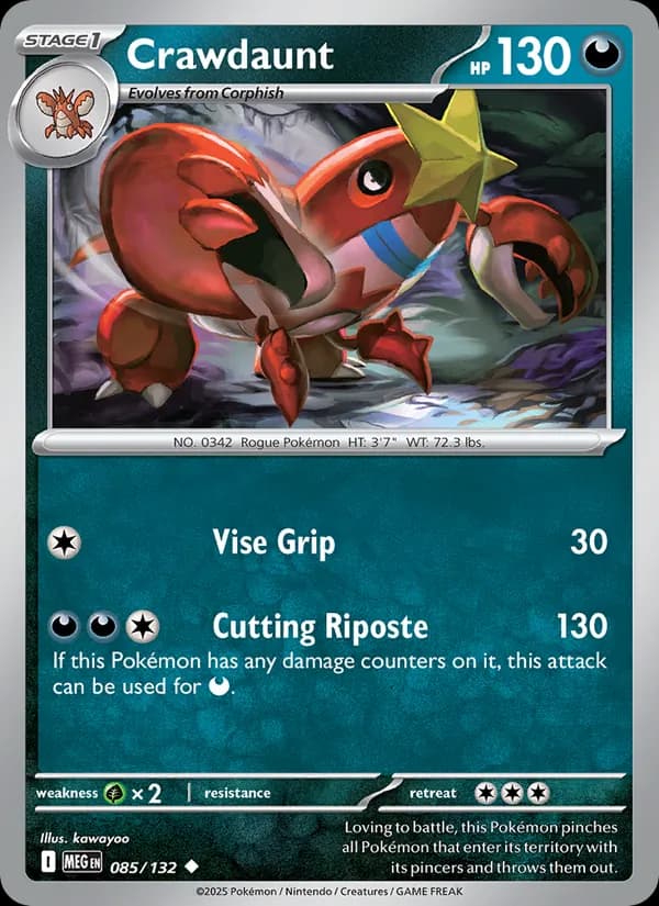 Crawdaunt 085/132, Mega Evolution
