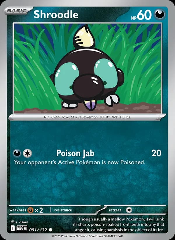 Shroodle 091/132, Mega Evolution