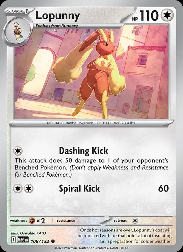 Lopunny 108/132, Mega Evolution