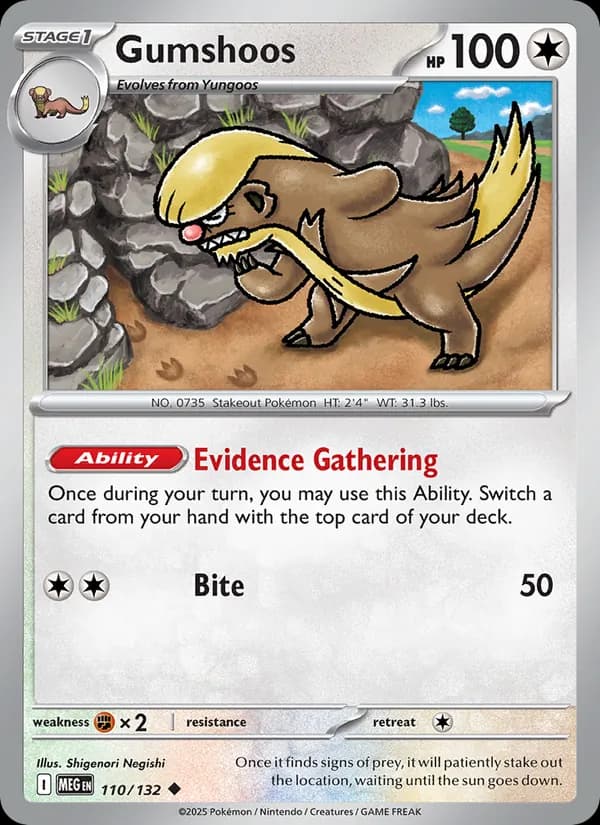 Gumshoos 110/132, Mega Evolution