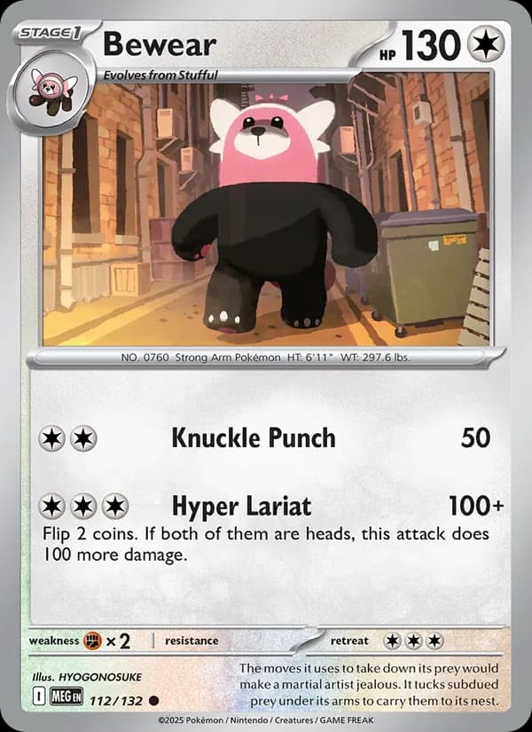 Bewear 112/132, Mega Evolution