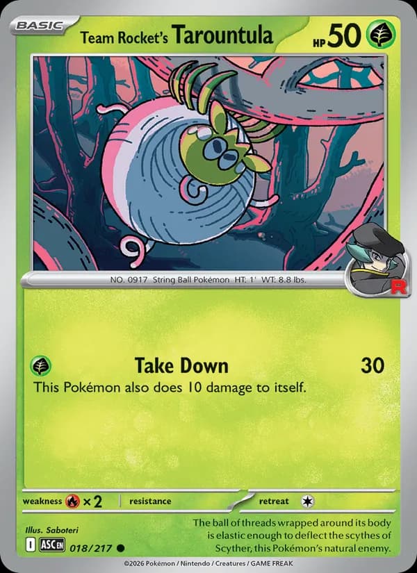 Team Rocket's Tarountula 018/217, Ascended Heroes
