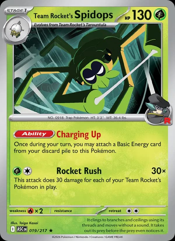 Team Rocket's Spidops 019/217, Ascended Heroes