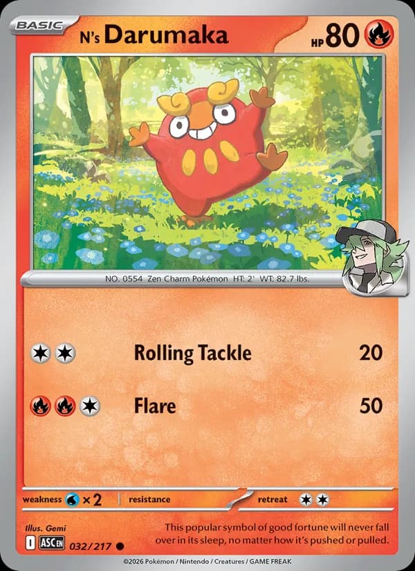 N's Darumaka 032/217, Ascended Heroes