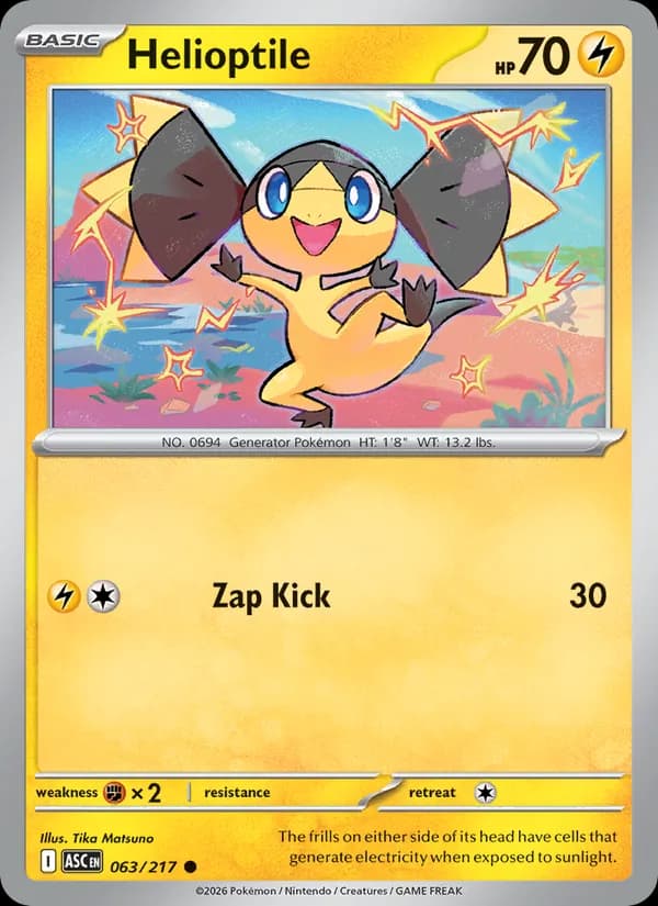 Helioptile 063/217, Ascended Heroes