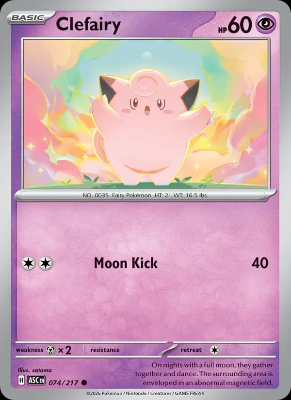 Clefairy 074/217, Ascended Heroes