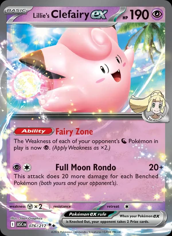 Lillie's Clefairy ex 076/217, Ascended Heroes