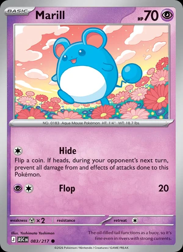 Marill 083/217, Ascended Heroes