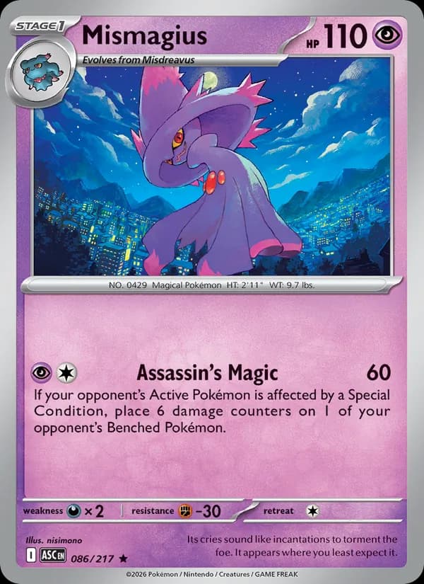 Mismagius 086/217, Ascended Heroes