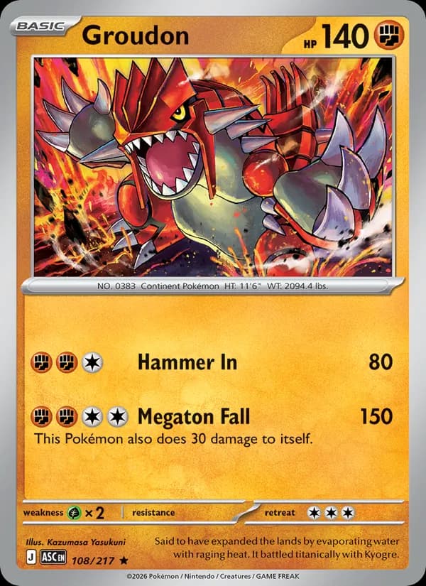 Groudon 108/217, Ascended Heroes