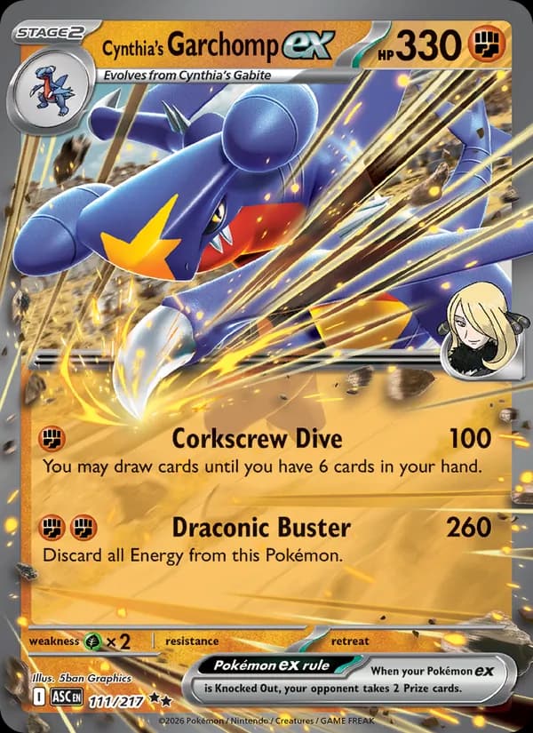 Cynthia's Garchomp ex 111/217, Ascended Heroes