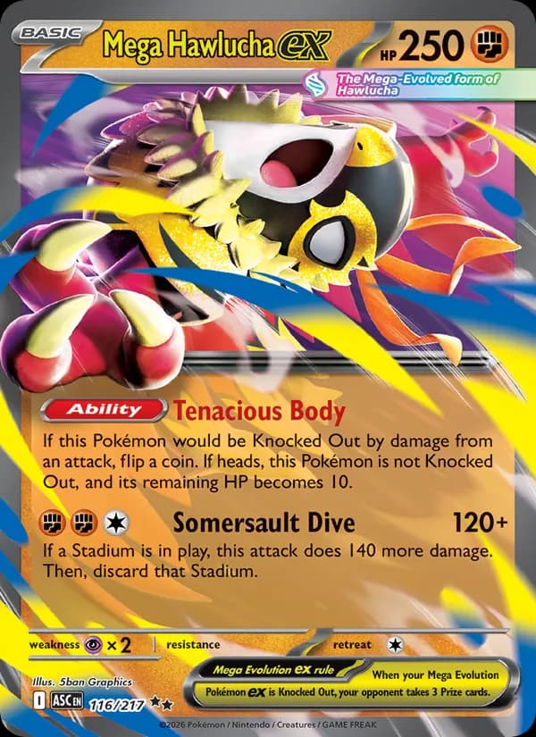 Mega Hawlucha ex 116/217, Ascended Heroes