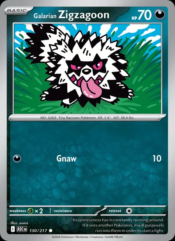 Galarian Zigzagoon 130/217, Ascended Heroes