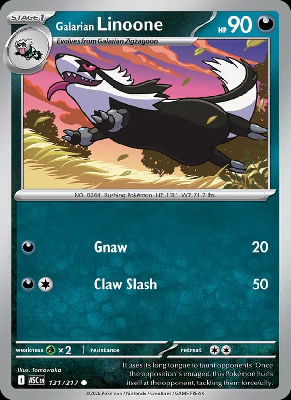 Galarian Linoone 131/217, Ascended Heroes