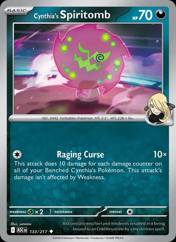 Cynthia's Spiritomb 133/217, Ascended Heroes