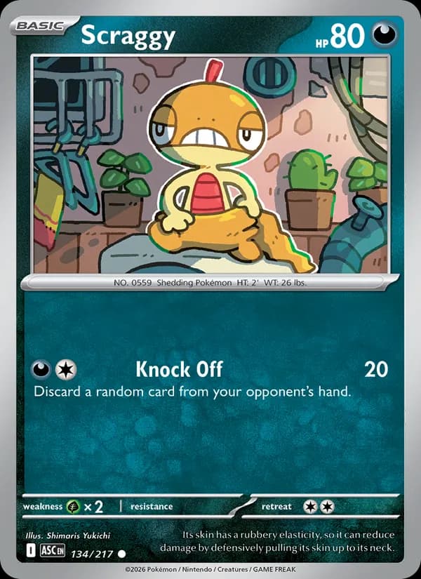 Scraggy 134/217, Ascended Heroes