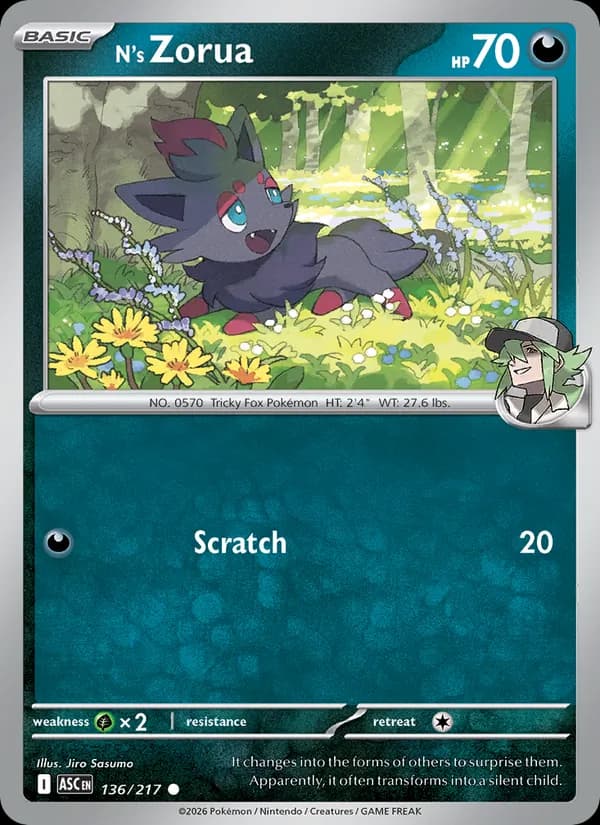 N's Zorua 136/217, Ascended Heroes