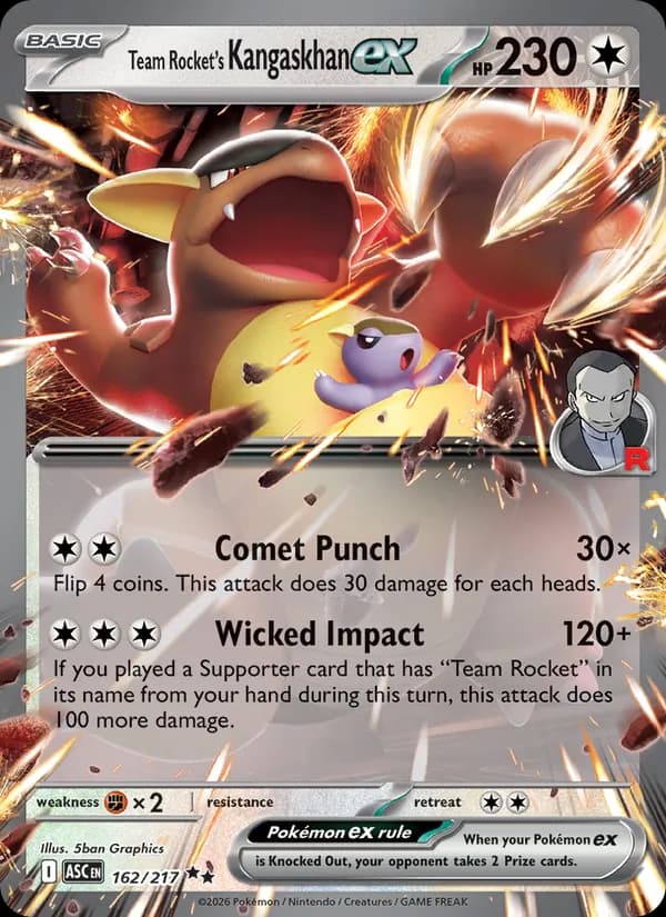 Team Rocket's Kangaskhan ex 162/217, Ascended Heroes