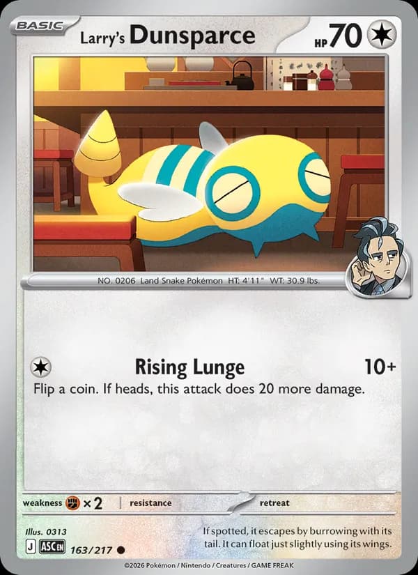 Larry's Dunsparce 163/217, Ascended Heroes