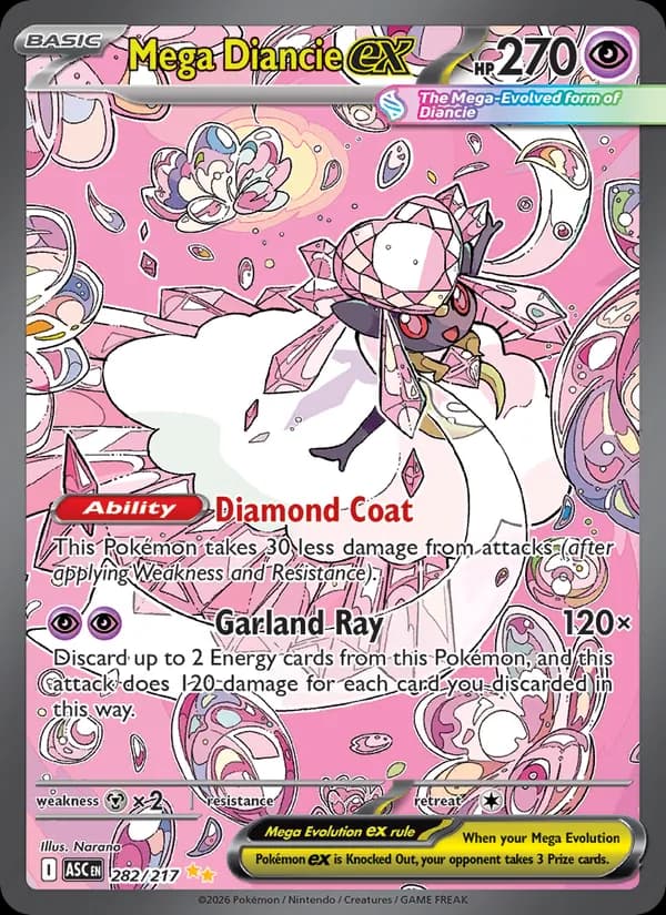 Mega Diancie ex 282/217, Ascended Heroes
