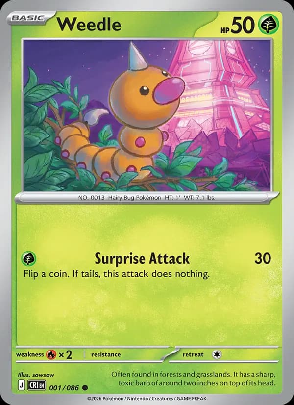 Weedle 001/86, Chaos Rising