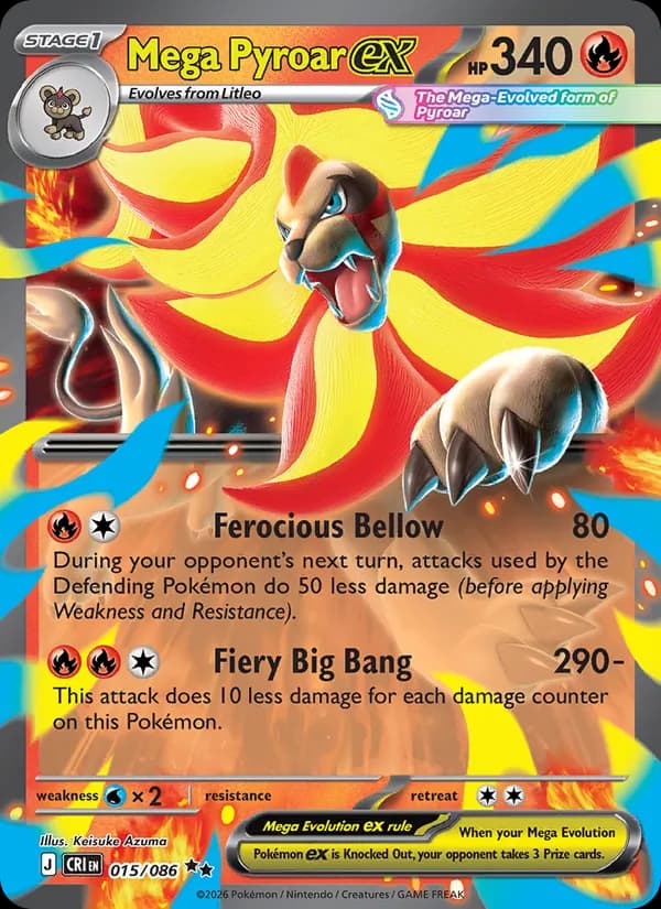 Mega Pyroar ex 015/86, Chaos Rising
