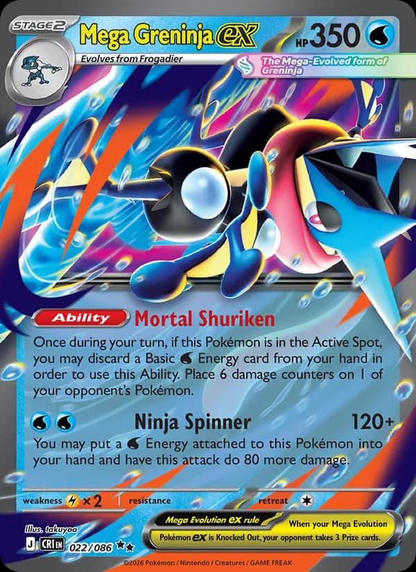 Mega Greninja ex 022/86, Chaos Rising
