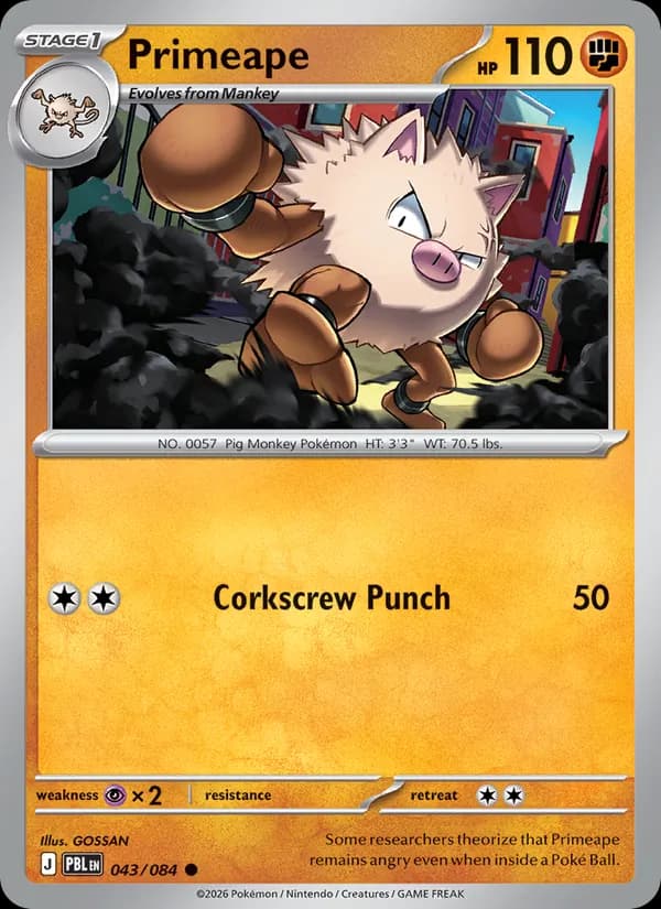 Primeape 043/84, Pitch Black