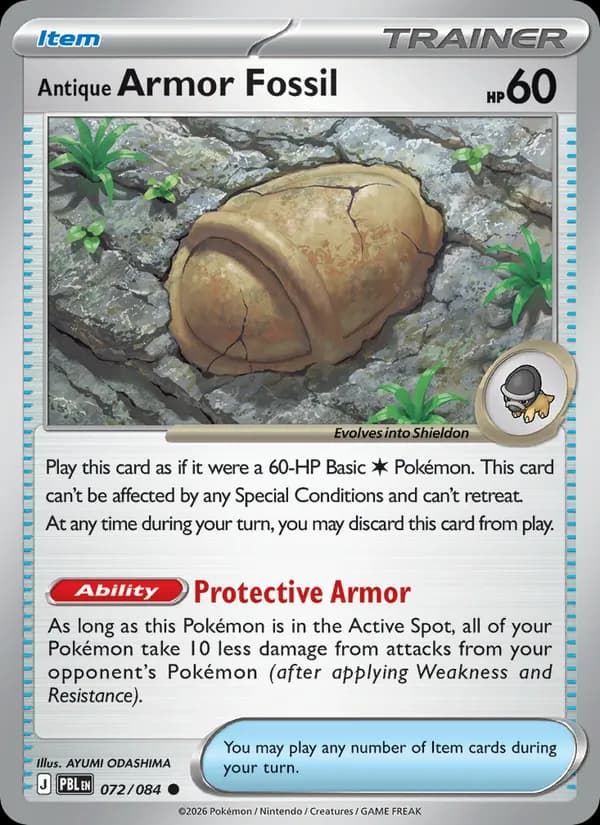 Antique Armor Fossil 072/84, Pitch Black