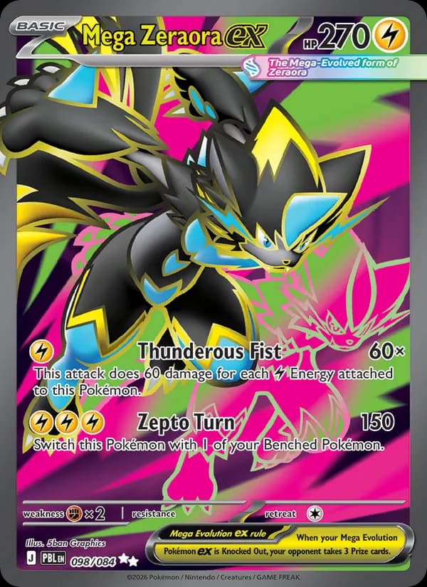 Mega Zeraora ex 098/84, Pitch Black