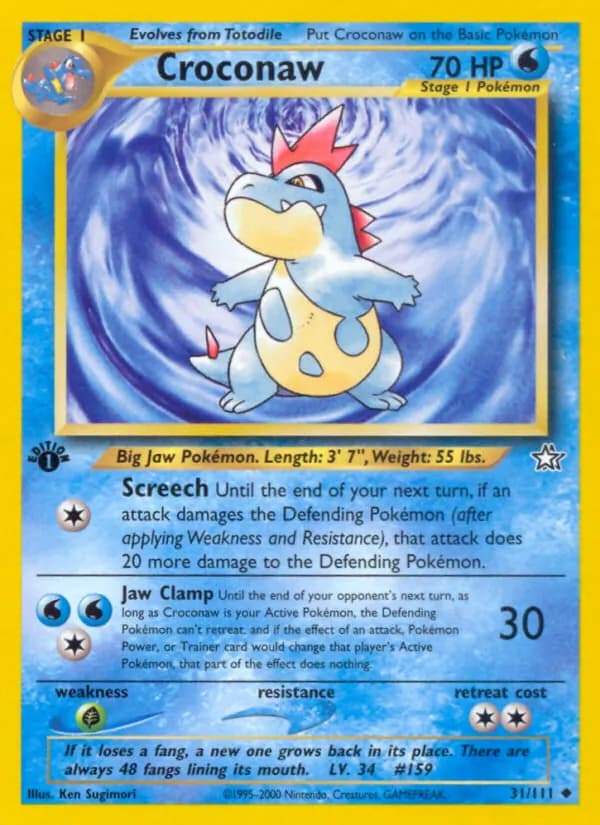 Croconaw 31/111, Neo Genesis