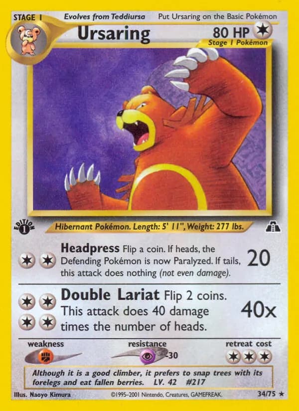Ursaring 34/75, Neo Discovery