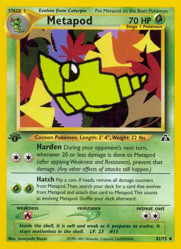 Metapod 42/75, Neo Discovery
