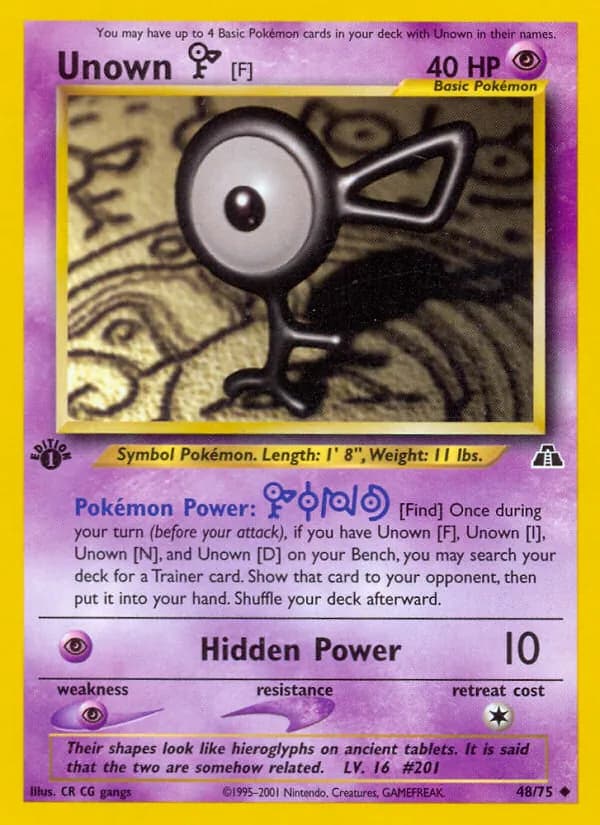 Unown [F] 48/75, Neo Discovery