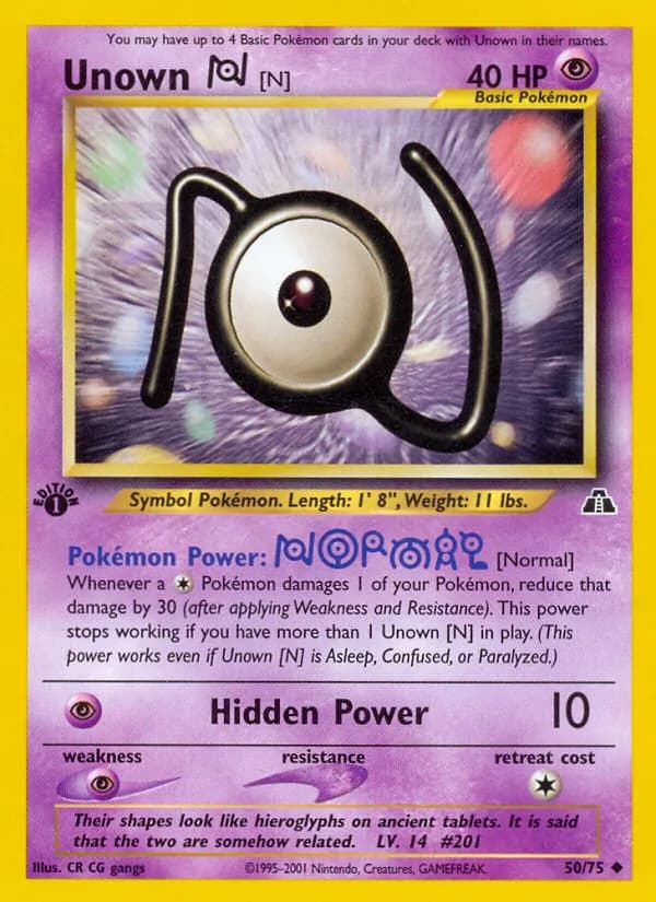Unown [N] 50/75, Neo Discovery