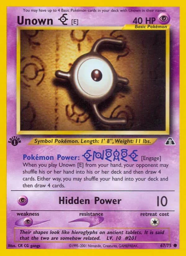 Unown [E] 67/75, Neo Discovery