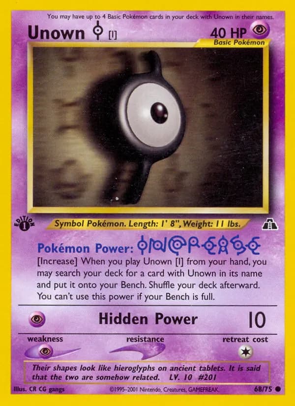 Unown [I] 68/75, Neo Discovery